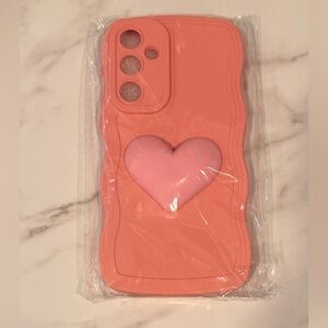 Galaxy S23 Fe Phone Case 3D Heart Wavy Pink New Sealed